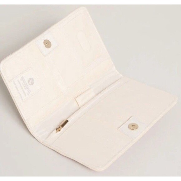 Spartina 449 Babbie’s Store Blue Bird Floral Snap Travel Wallet Embroidered NWT - Picture 3 of 4